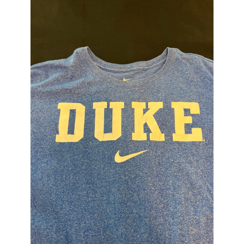 Nike Duke Blue Devils Long Sleeve T-Shirt Mens XL Blue Heathered Athletic Cut - Picture 3 of 9